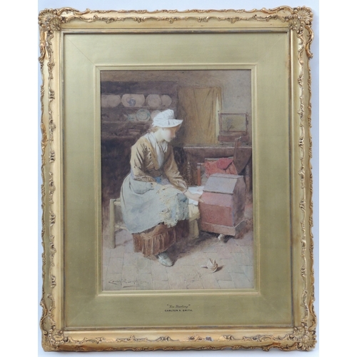 75 - Carlton Alfred Smith (1853-1946), You Darling!, watercolours, signed and dated 1903, titled to the m... 