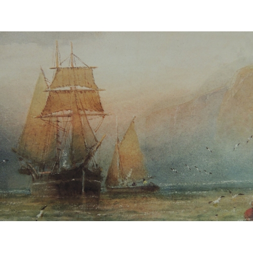 79 - Henry Barlow Carter (1803-67), Pair, Fishing boats off Whitby, watercolours, signed, 13cm x 21cm