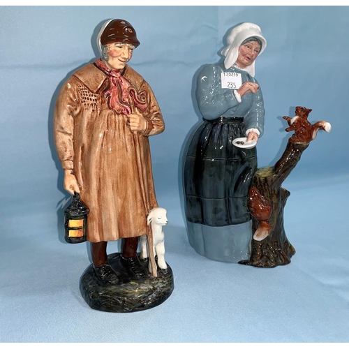 235 - A Royal Doulton figure 'Good Friends' HN2783 and 'The Shepherd' HN 1975