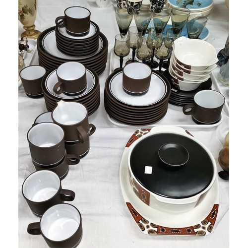 222 - A large selection of Hornsea stoneware dinnerware and other pottery and glass