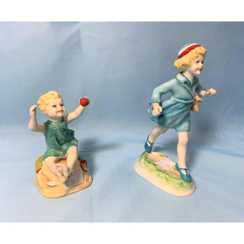 17 - 2 Royal Doulton Worcester china figures 