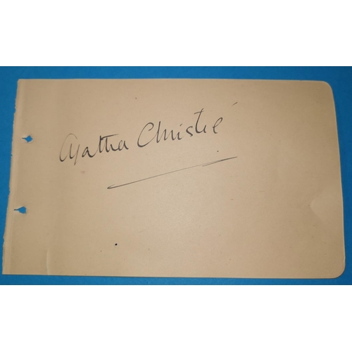 382 - AGATHA CHRISTIE autograph on single album leaf