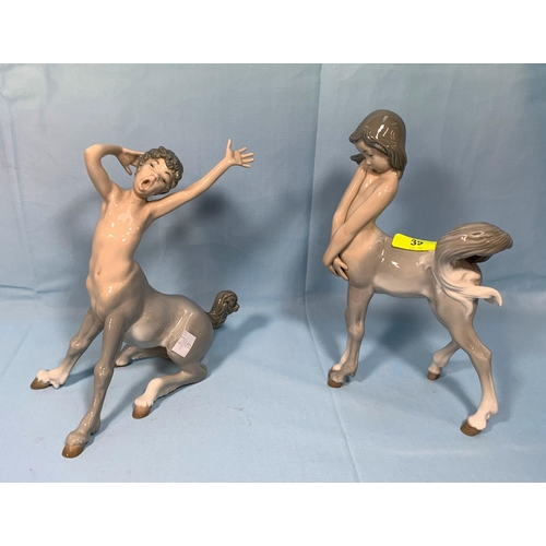 39 - A pair of Lladro child Centaur figures