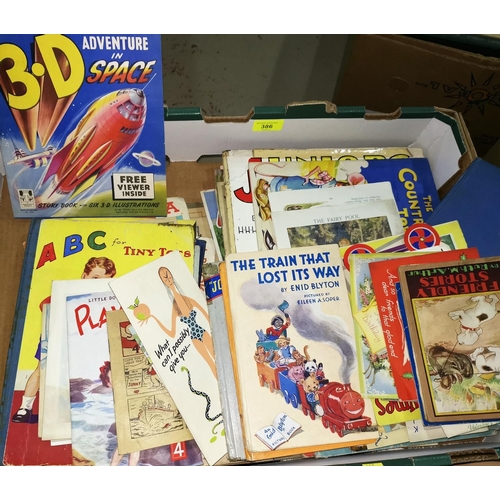 386 - 3-D Adventure in Space, Tower Press and other children's story books including Enid Blyton Picture B... 