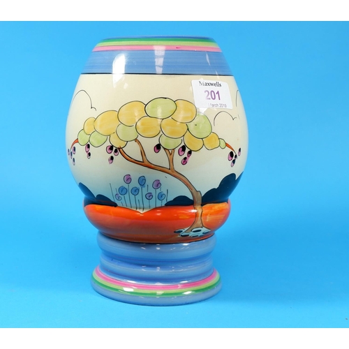 201 - A Clarice Cliff vase, shape 362, 