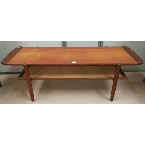 548 - A 1960's teak G-Plan style coffee table of 2 tiers