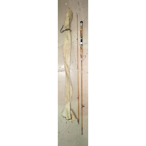 501 - A Nimrod 2 piece split cane fly rod by Alcocks of Alnwick; a selection of fishing rods