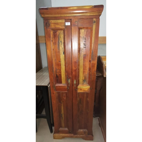 631 - A pair of hardwood DVD/side cabinets enclosed by 2 doors