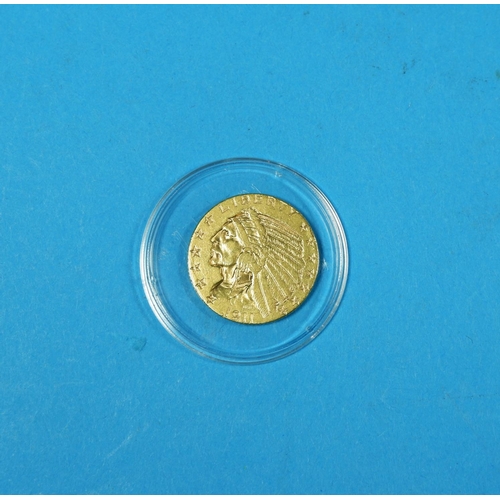 343 - USA:  gold $5 1911
