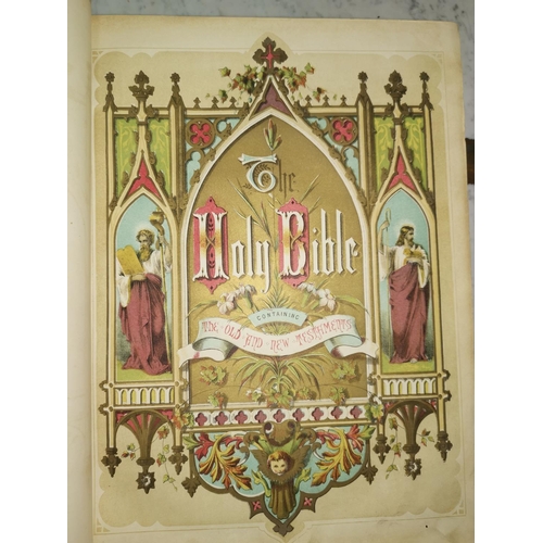 391A - A mid 19th century illustrated Brown's Self Interpreting Bible published by Adam & Co. with original... 