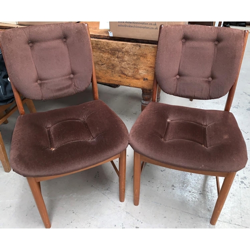 540 - A set of 4 1960's teak dining chairs