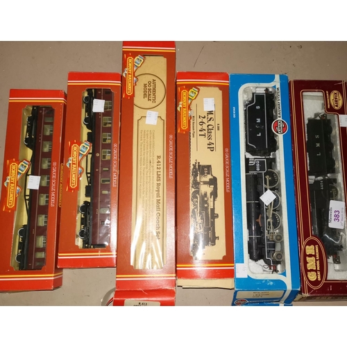 383 - A HORNBY Railway LMS Class 4P 2-6-4T locomotive, 00 gauge, a Royal Mail coach and other rolling stoc... 