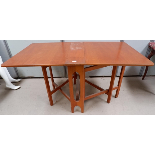 547A - A 1960's teak G-plan drop leaf table