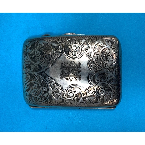 315 - A silver cigarette case, Birmingham 1916, 2.5 oz
