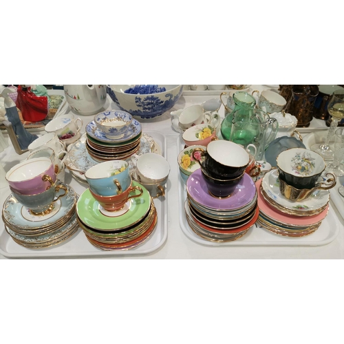 187 - A large selection of bone china teaware; etc.