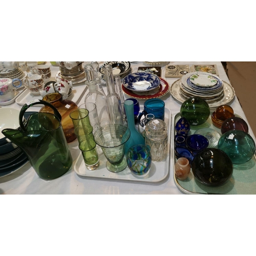 232 - A selection of coloured decorative glassware, including Whitefriar's, Caithness, etc.; a collection ... 