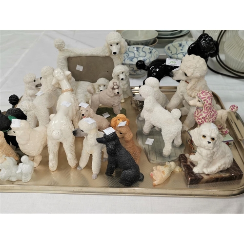 260 - A Country Artist's Poodle figure and a large selection of ceramic and resin poodles