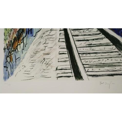 513 - BOB DYLAN (b. 1941 -) 'Train Tracks' Drawn Blank Series 2010, portfolio of four artist signed limite... 