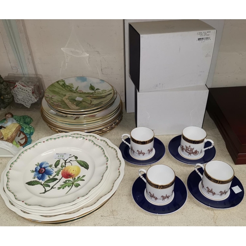 179 - Two Royal Worcester QEII Diamond Jubilee loving cups in original boxes; a Spode millennium plate; 4 ... 