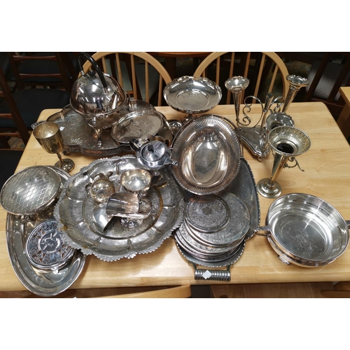 358a - A selection of silver plate; a hallmarked silver jug (a.f.)