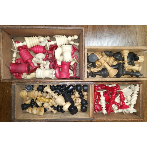 386 - A selection of 19th century and later chess sets