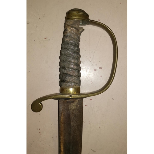 495 - An early 19th century sword/hanger sharkskin grip