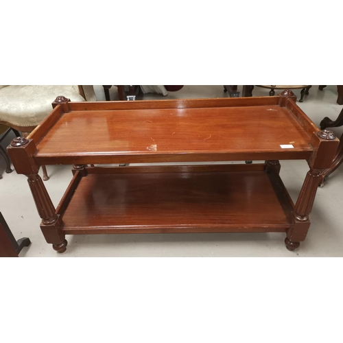 603 - A mahogany 2 tier coffee table