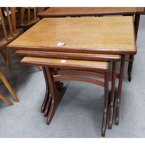 580 - A 1960's nest of 3 G-Plan style occasional tables