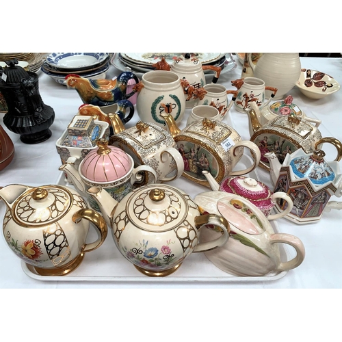 162 - Three Sadler teapots; other decorative/novelty teapots