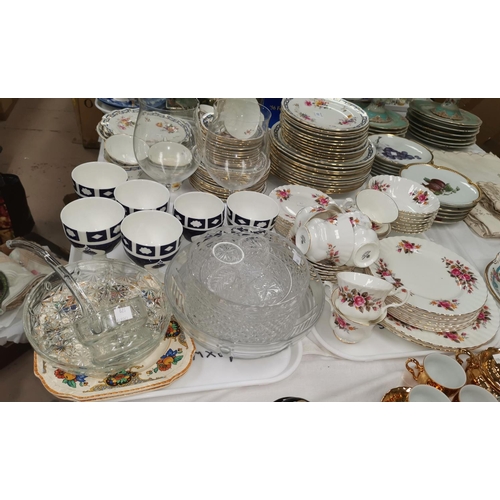 179 - A Richmond bone china part dinner and tea service, 42 pieces approx.; 6 blue and white porcelain gob... 