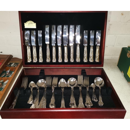 327 - A near complete canteen of EPNS Kings pattern cutlery