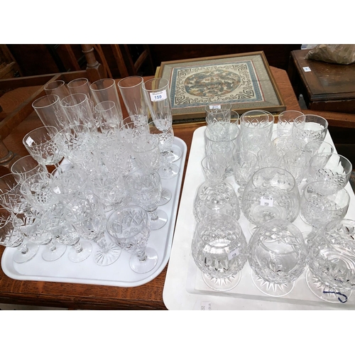 159 - A selection of cut drinking glasses