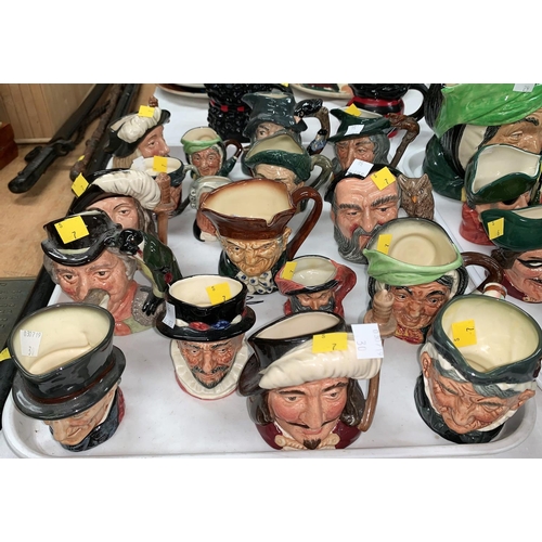 30 - 13 small Royal Doulton character jugs & 4 miniature Royal Doulton character jugs