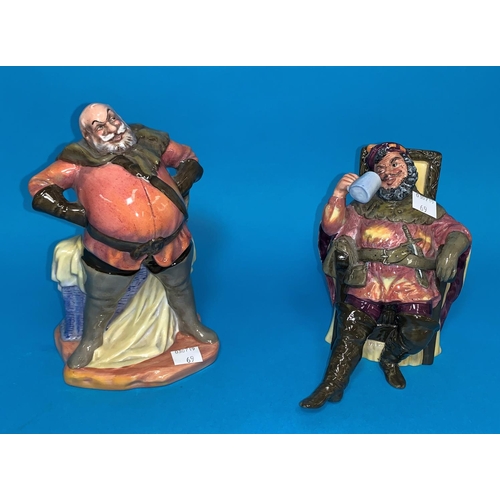 69 - Royal Doulton figures - Falstaff HN 2054 & Foaming Quart HN 2162