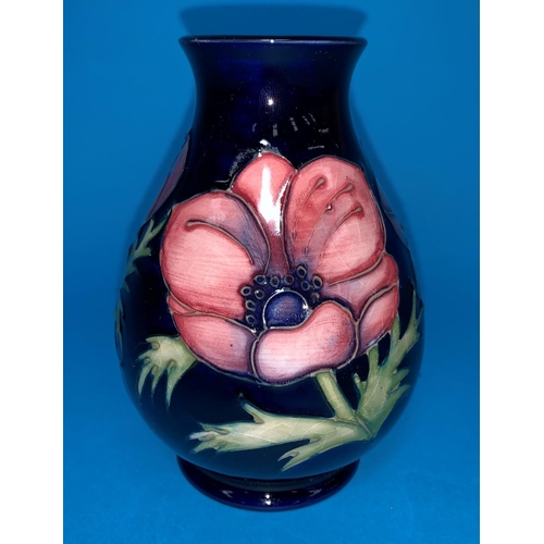 77 - A blue ground Moorcroft ''Anemone