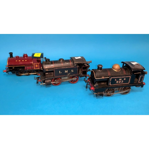 719 - 3 clockwork '0' gauge locos 0-6-0 
