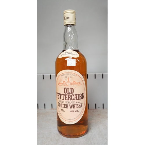 240 - A vintage bottle of Old Fettercairn single Highland malt scotch whiskey 40% vol 75cl