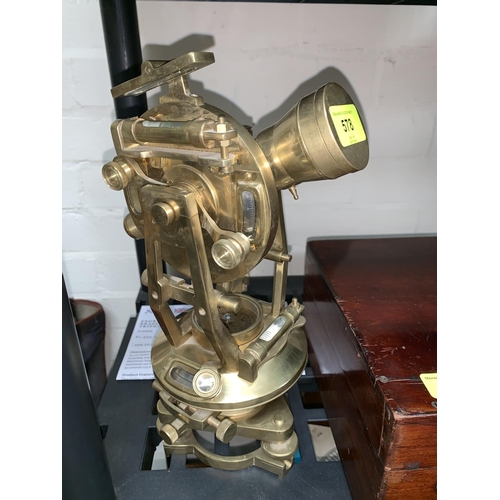 578 - A brass Transit Theodolite with dual verniers for both azimuth and elevation scales, 8