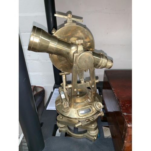 578 - A brass Transit Theodolite with dual verniers for both azimuth and elevation scales, 8