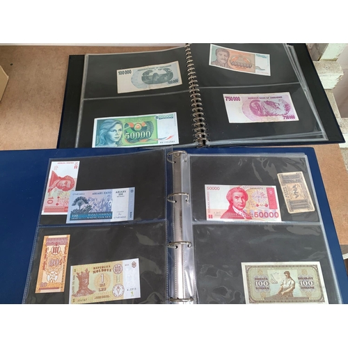 298 - Two albums of World bank notes