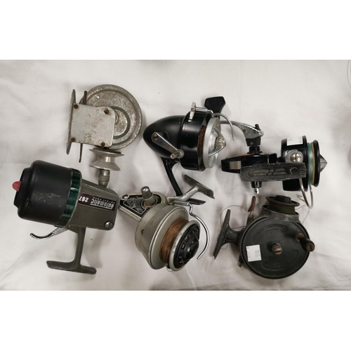 598 - 7 mixed spool reels:- Intrepid fixed spool reel Prince Regent, Allcocks fixed spool reel No2 Felton ... 