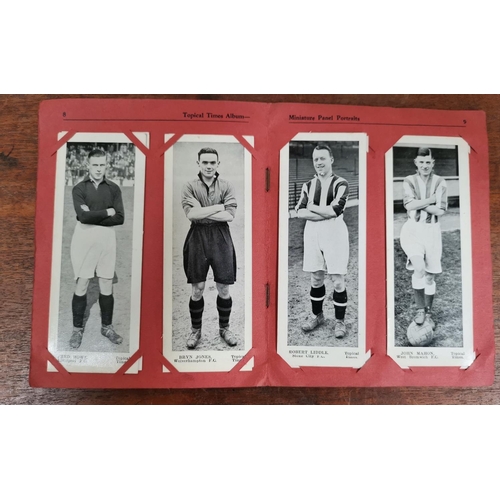 613 - TROPICAL TIMES: Panel Portraits Album of star footballers, 24 large size cards and further small exa... 
