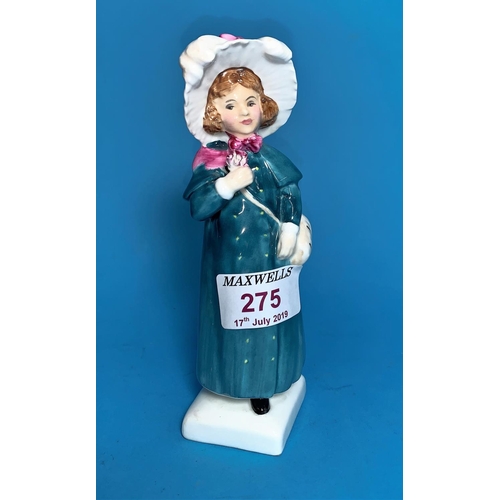 275 - 3 Royal Doulton figures- Monica HN 1467; Carrie HN 2800; Mary had a little lamb HN 2048