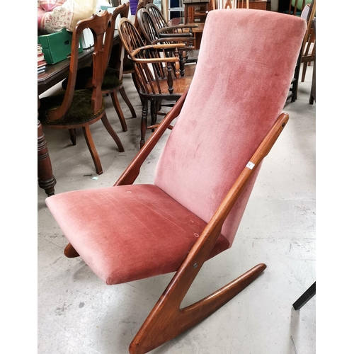 578 - A 1960's teak framed "Boomerang Chair" by Mogens Kold, Denmark
