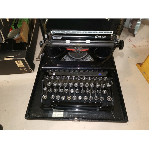 459 - A vintage Everest typewriter, cased