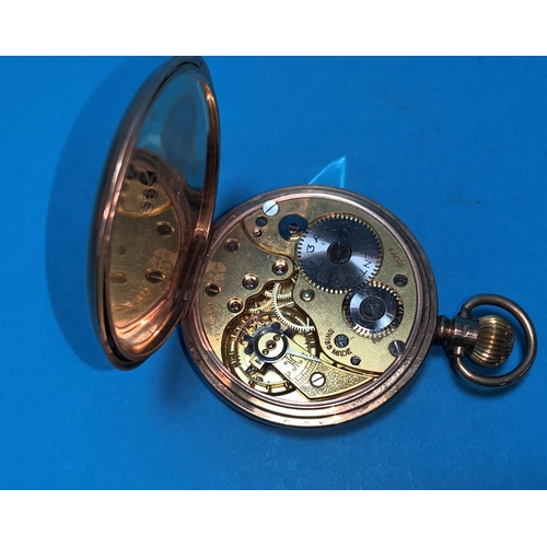 345a - An early 20th century pocket watch in 9 carat gold case, the dial signed John Bennett Ltd, London