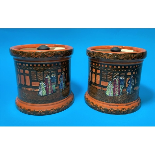177 - Two Royal Doulton series ware tobacco jars 