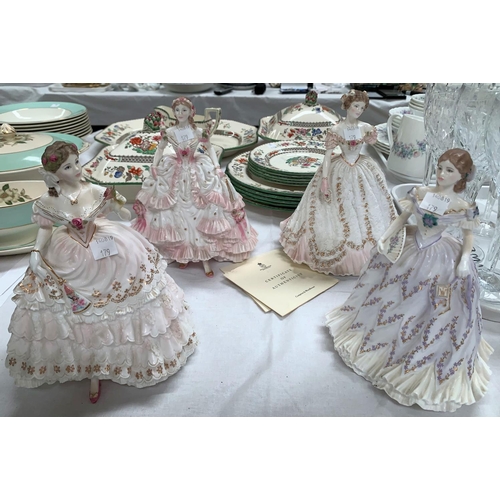 179 - Four Royal Worcester limited edition figures:  