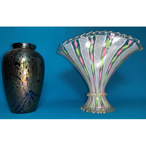 191 - A Royal Brierley Art Glass iridescent vase, height 6.5