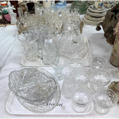227 - A large selection of cut glassware